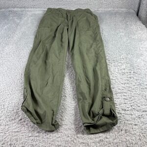 Democracy Flex-ellent Olive Green Cargo Utility Pants Size 2 Snap Tab Hem Mens